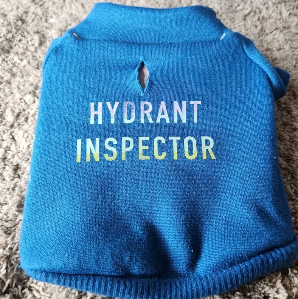 Blue Hydrant Inspector Dog Sweatshirt - Boots & Barkley - XS